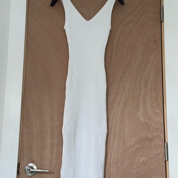 Enza Costa Ivory Ribbed Midi Dress - Picture 1 of 1